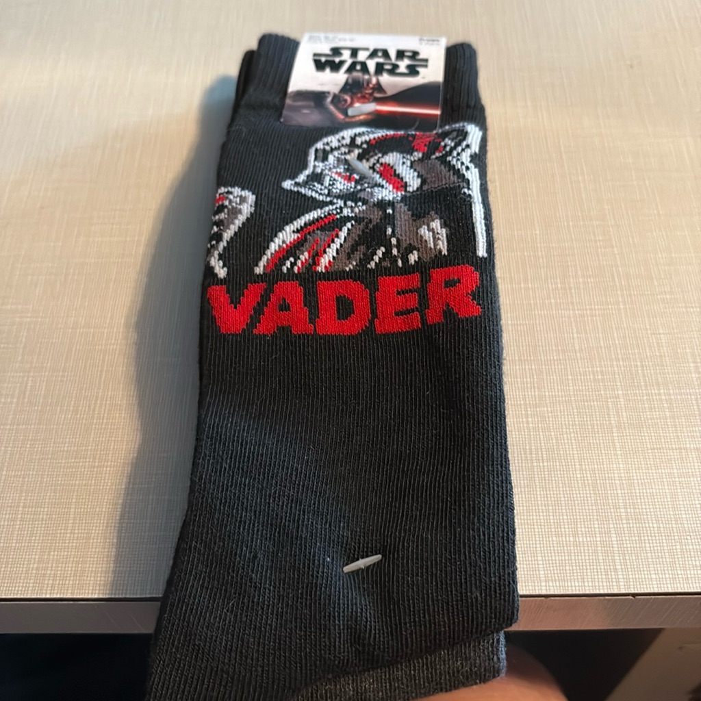 Star Wars Tupac Men’s Sock Size 10 To 13 Darth Vader And Chewie